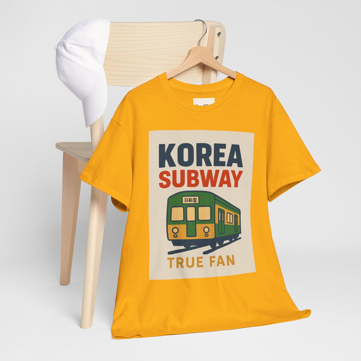 Korea Subway Fan Unisex Heavy Cotton Tee, Graphic Tee, Travel Shirt, Souvenir Shirt, Cool Casual Wear