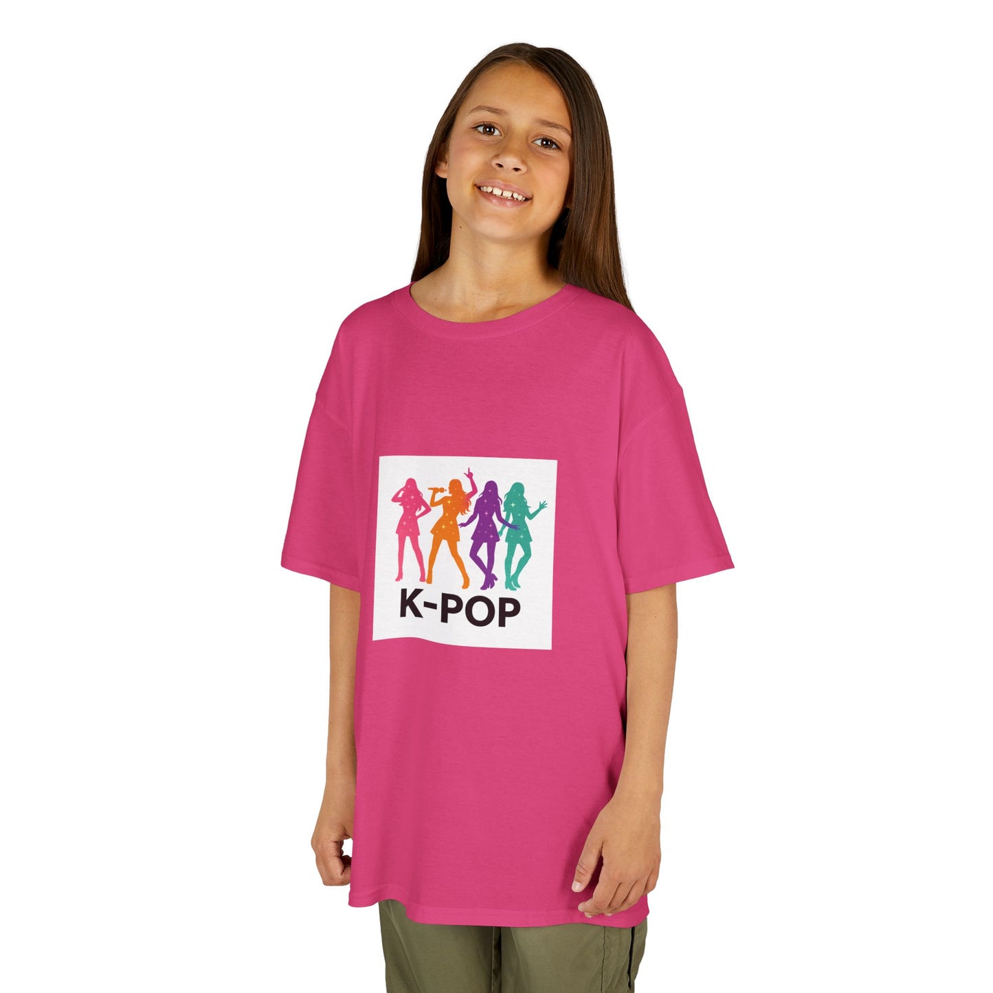 K-Pop Kids Tee, Fun Youth Shirt, Colorful Graphic Tee, Trendy Kids Apparel, Perfect Gift for Music Lovers