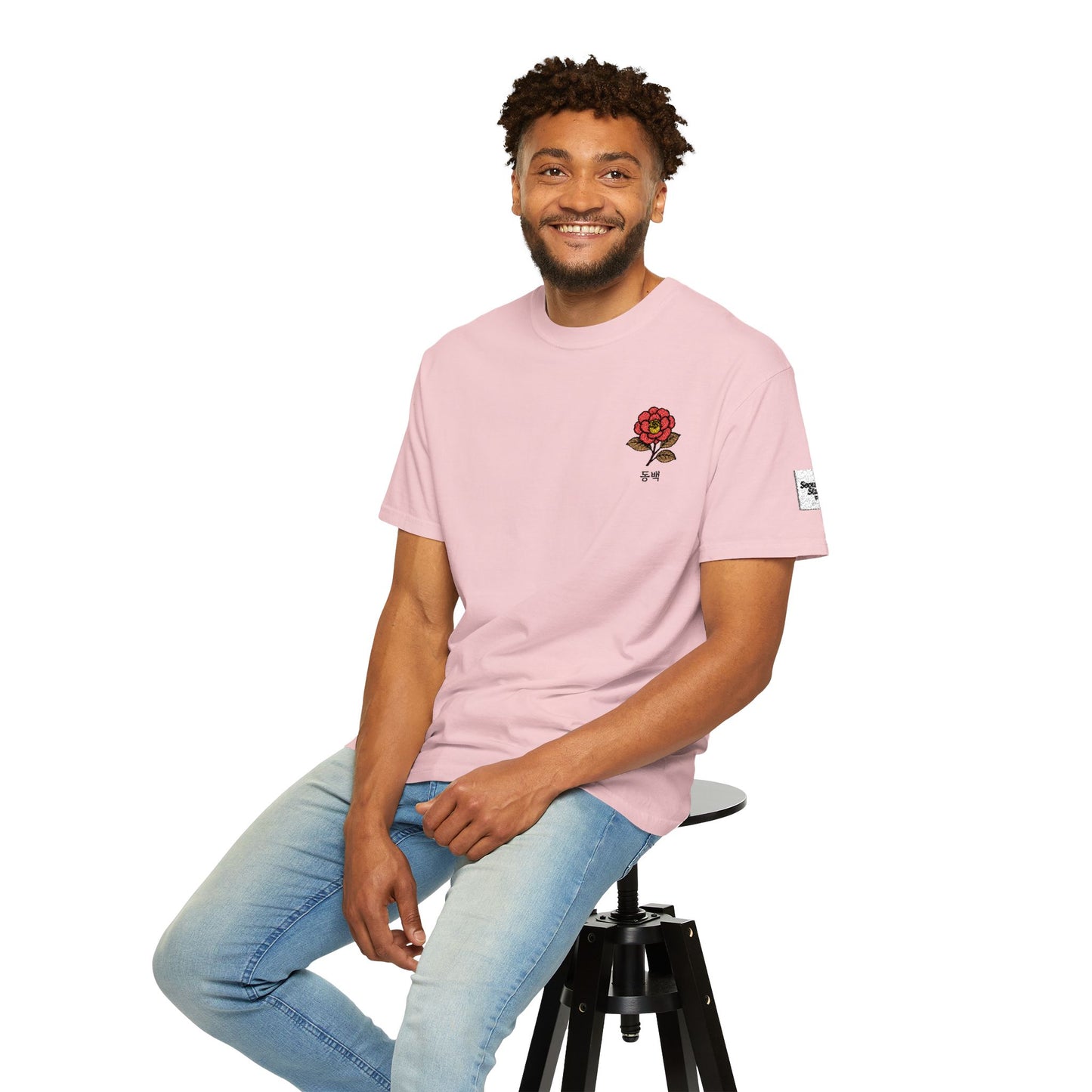 Korean Floral Embroidered T-Shirt - Nature Gift