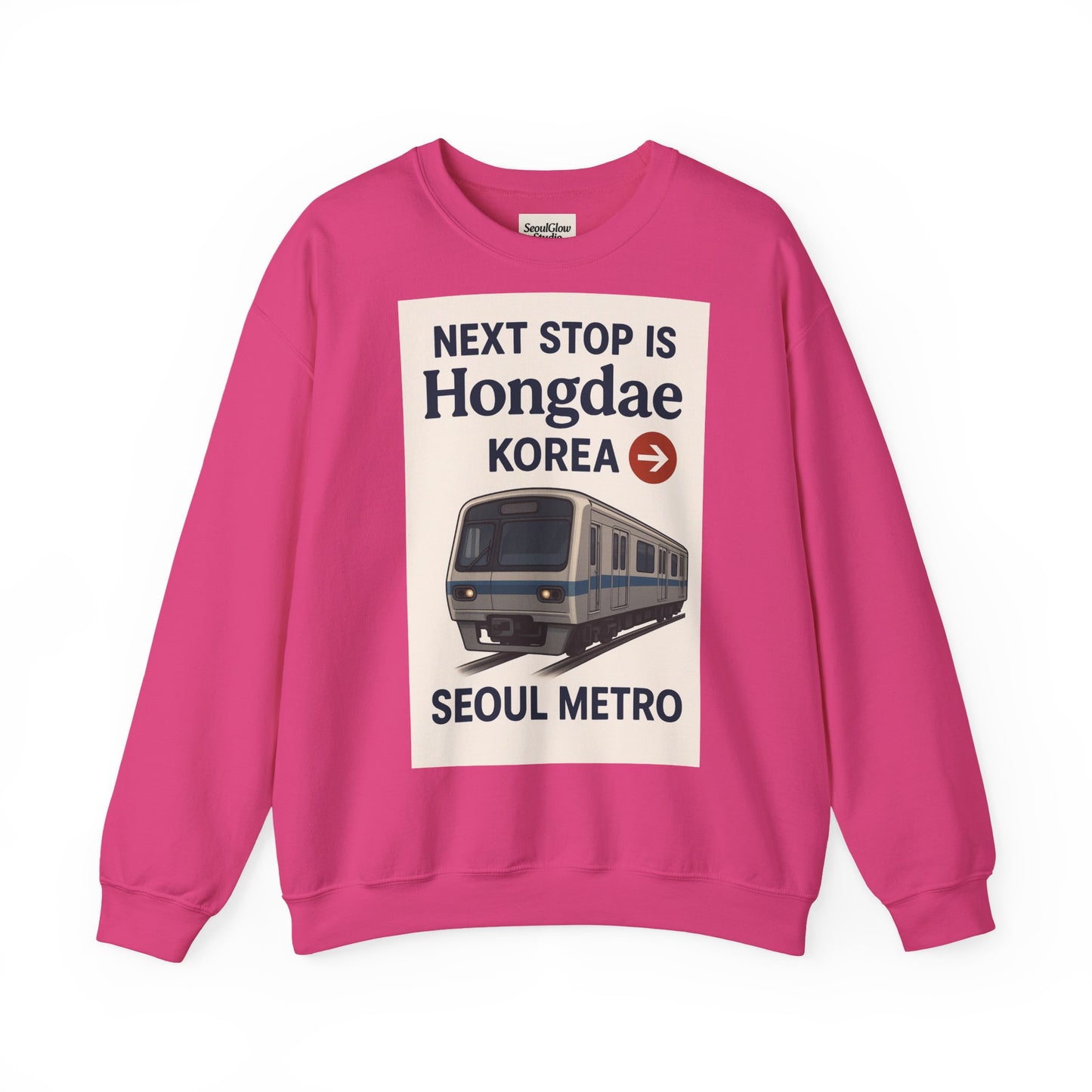 Hongdae Metro Sweatshirt, Seoul, Korea travel Unisex Crewneck, Perfect for Travelers, Urban Outfit, Gift for Transit Enthusiasts