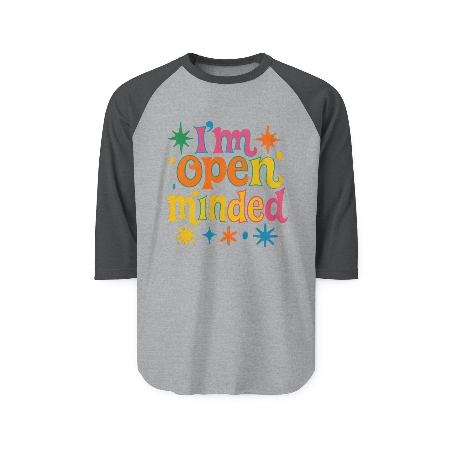 Open-Minded Unisex Raglan Shirt - Fun Graphic