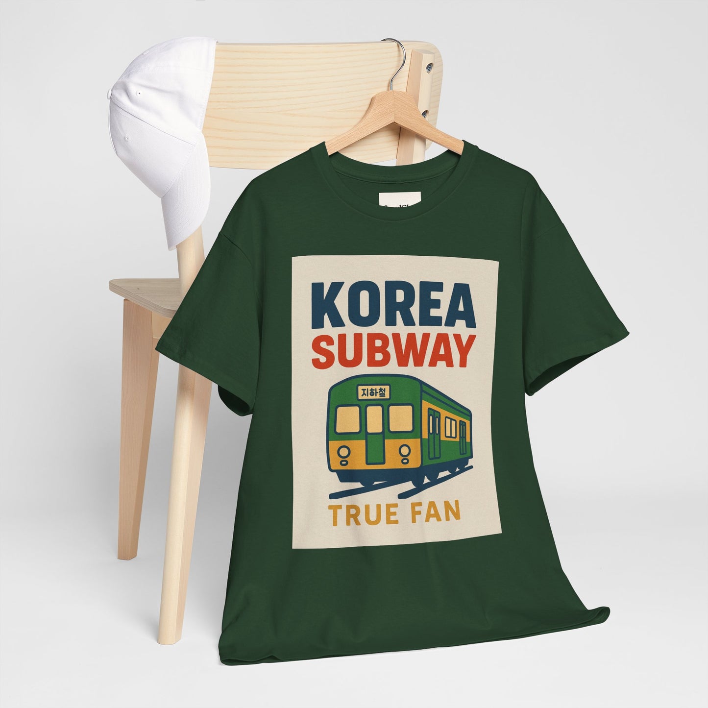 Korea Subway Fan Unisex Heavy Cotton Tee, Graphic Tee, Travel Shirt, Souvenir Shirt, Cool Casual Wear