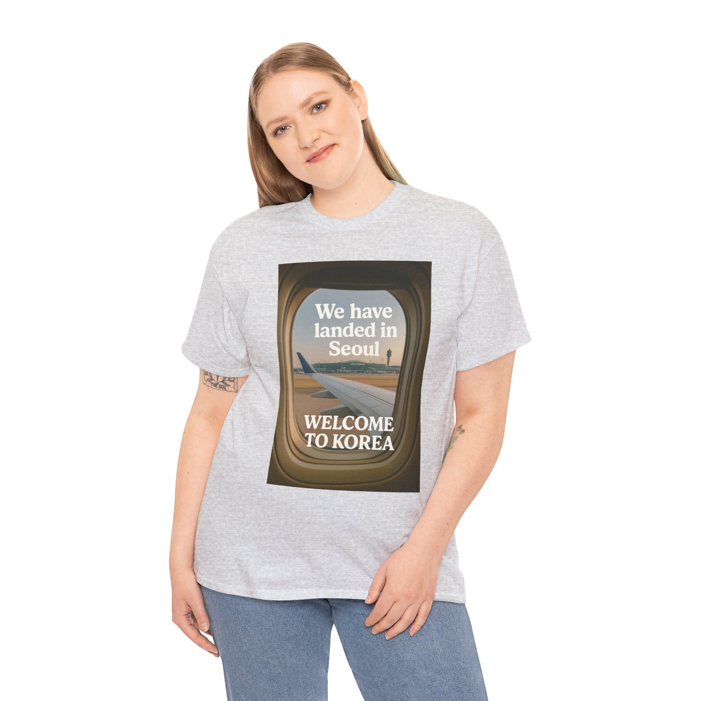 Landed in Seoul, Seoul Travel Tee - Welcome to Korea Unisex Cotton T-Shirt, Casual Travel Shirt, Gift for Travelers, Vintage Airplane Design Shirt, [...]