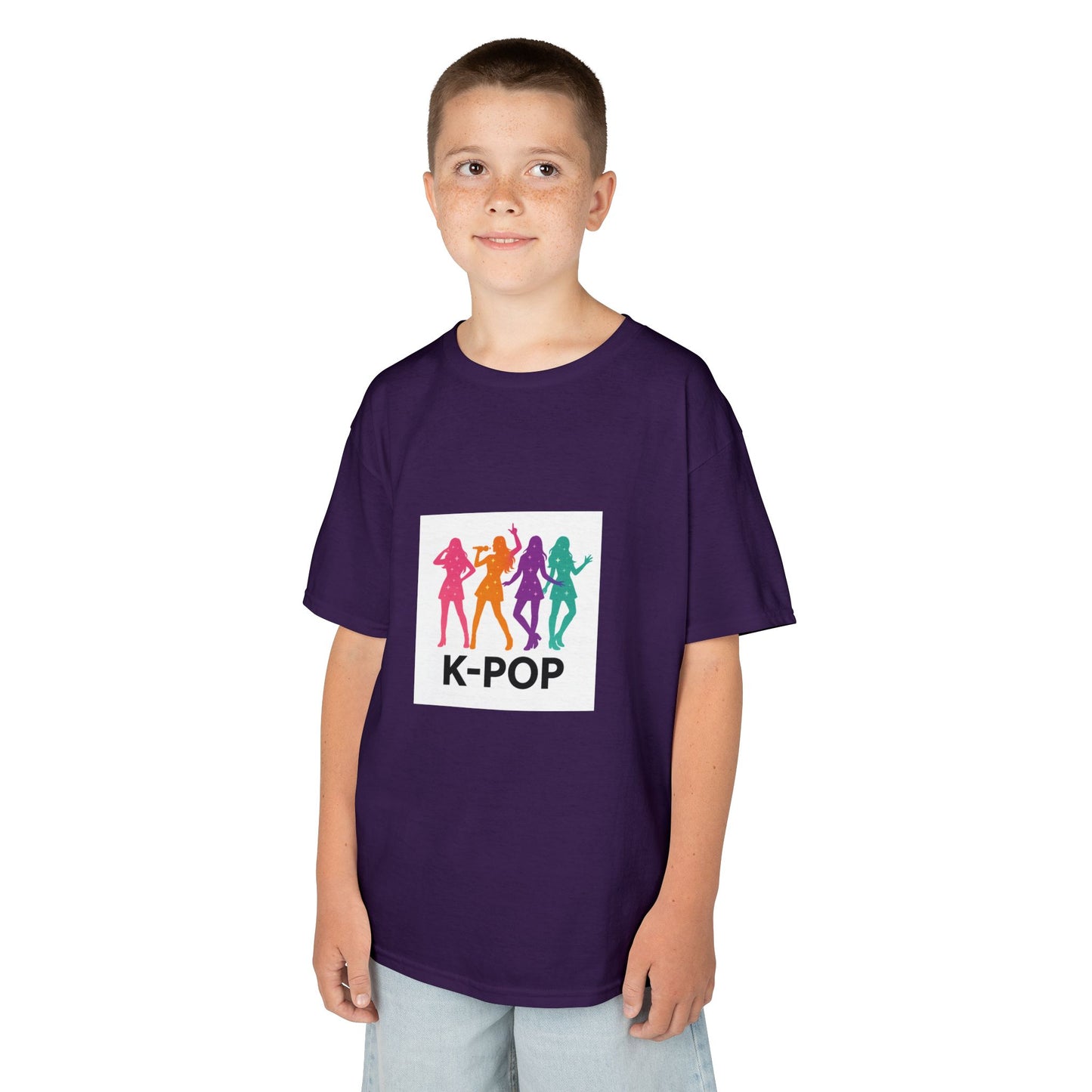 K-Pop Kids Tee, Fun Youth Shirt, Colorful Graphic Tee, Trendy Kids Apparel, Perfect Gift for Music Lovers