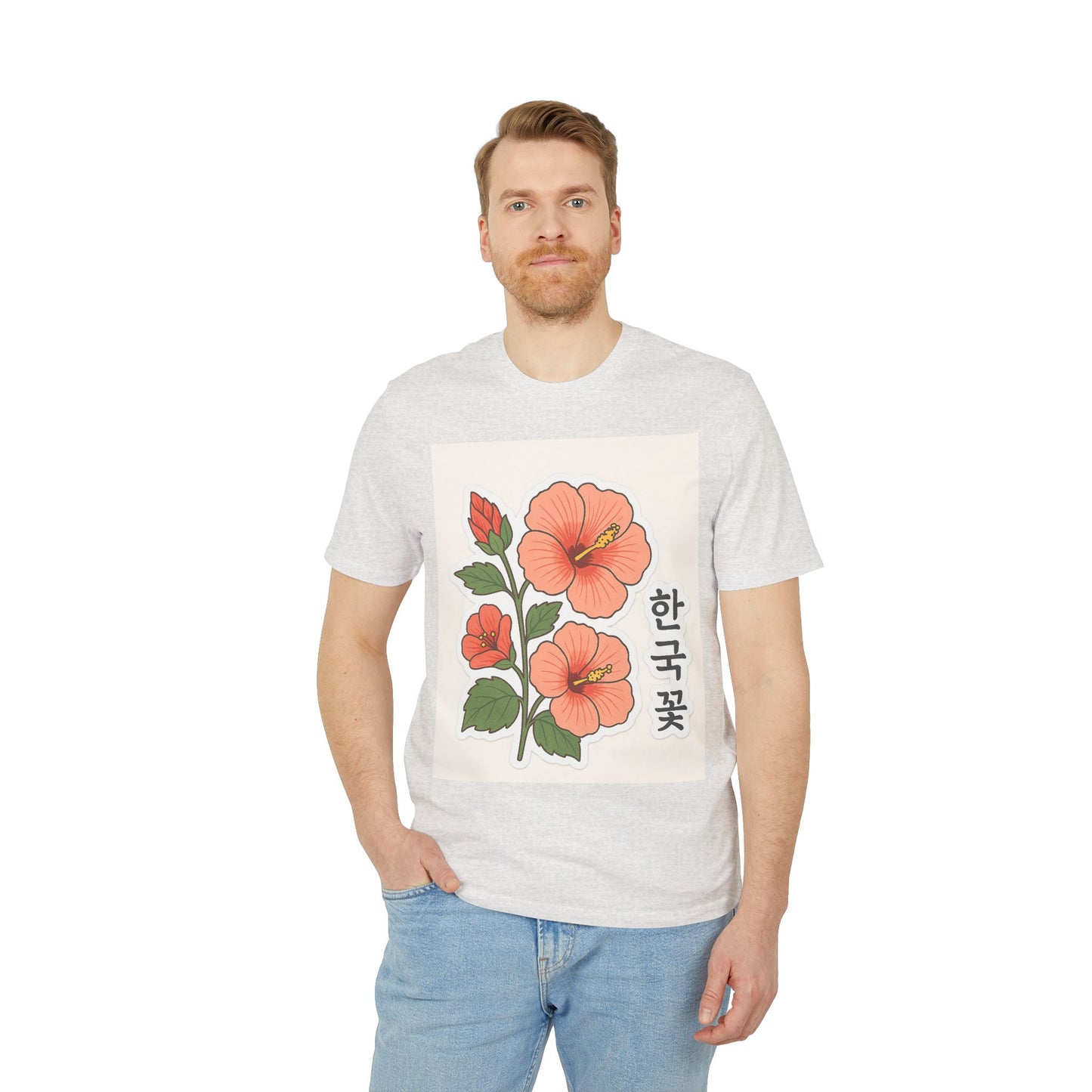 Floral Korean Graphic T-Shirt | Unisex Casual Wear | Perfect for Summer, Gifts, Streetwear, Everyday Style