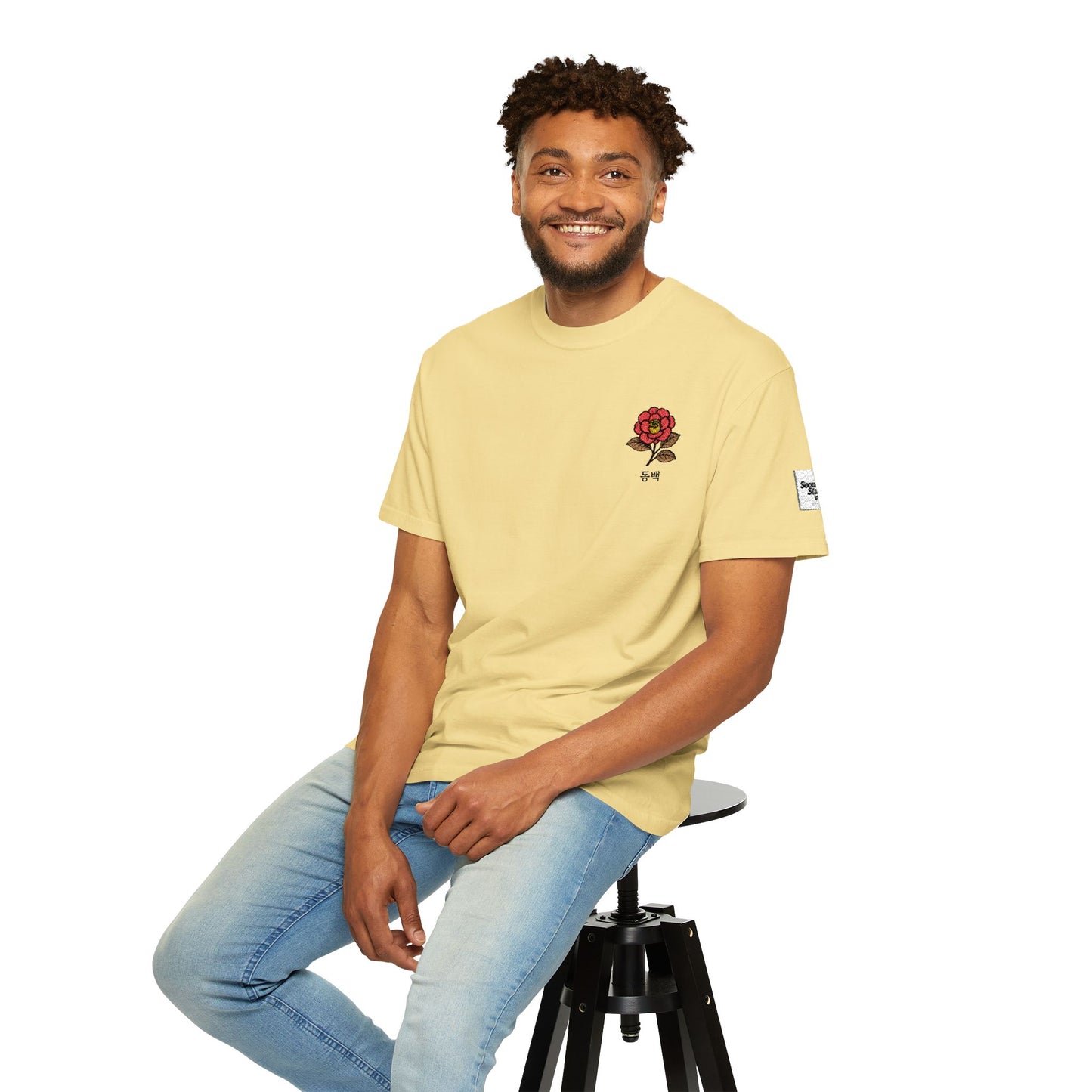 Korean Floral Embroidered T-Shirt - Nature Gift