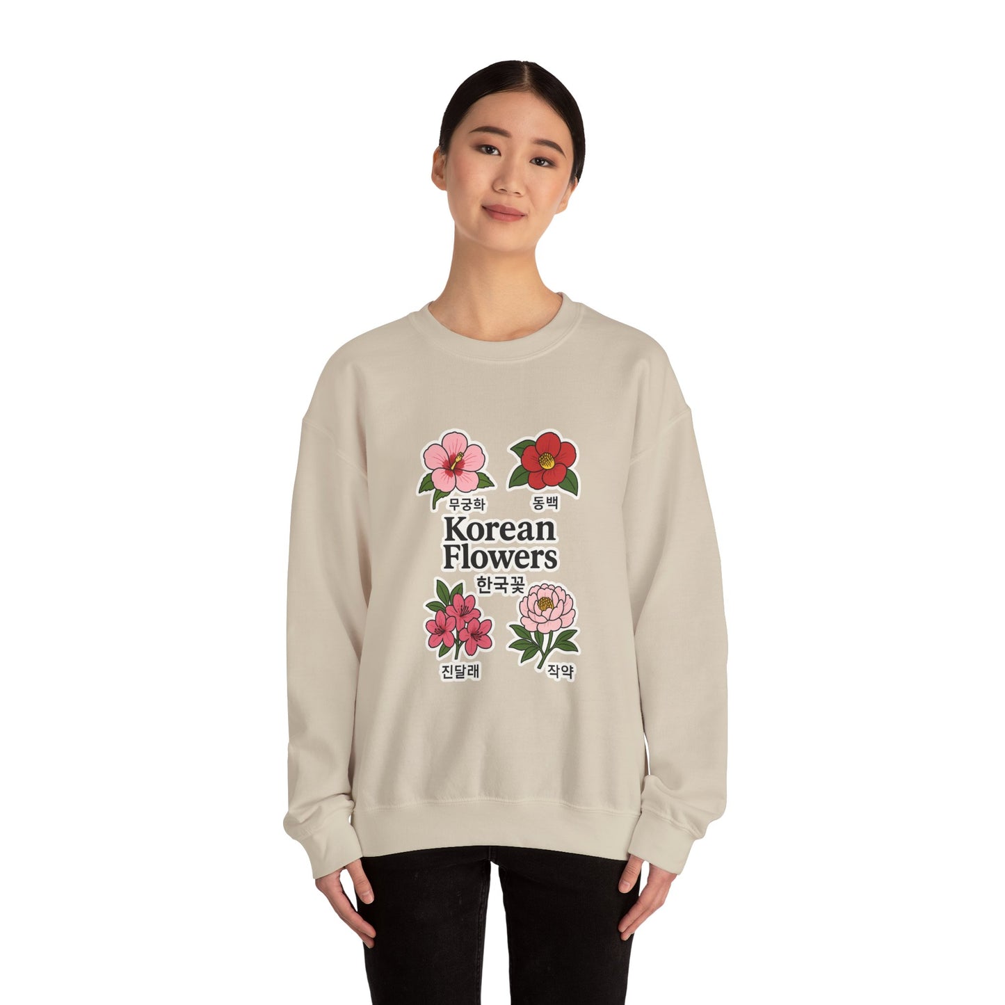 Korean Flowers Unisex Crewneck - Spring Wear
