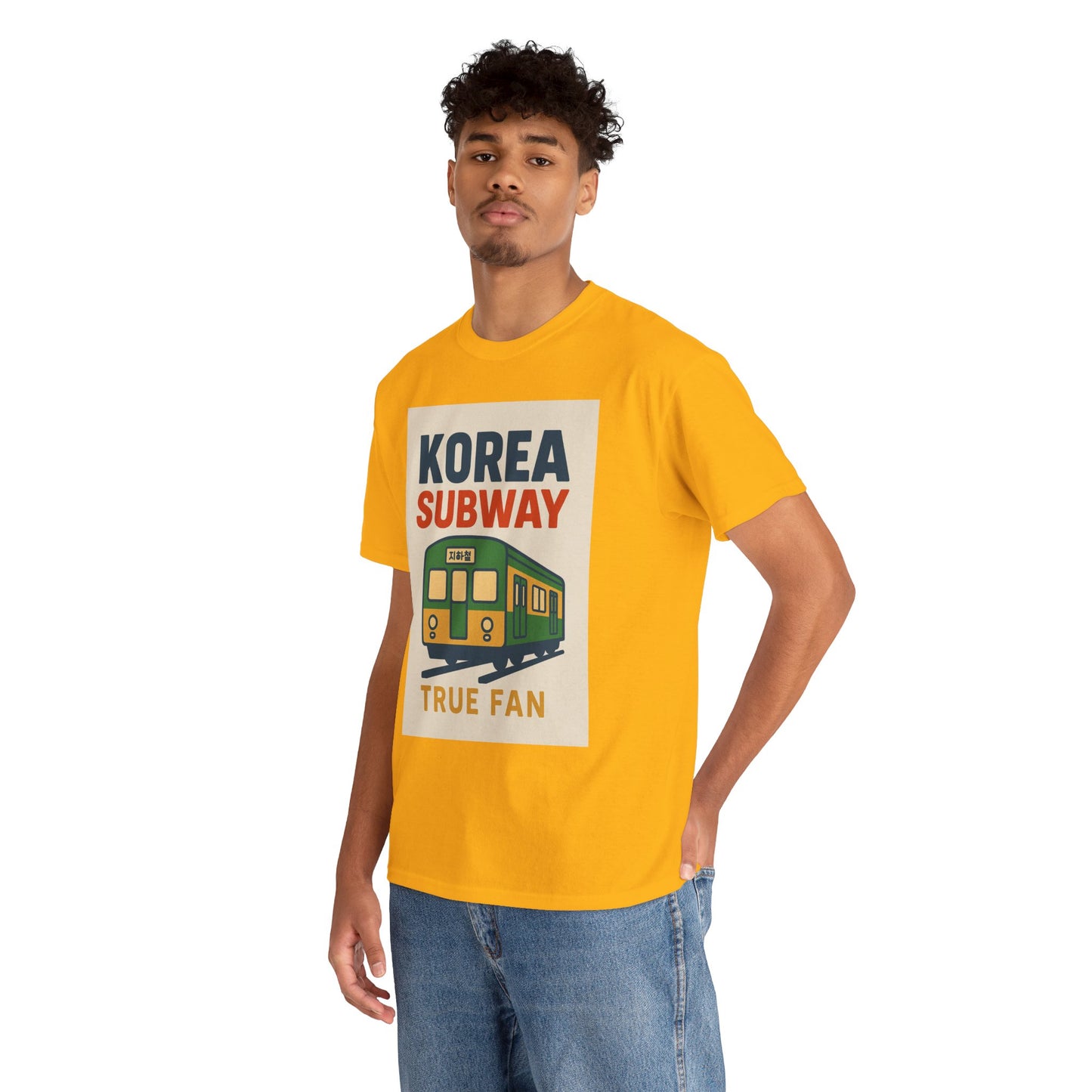 Korea Subway Fan Unisex Heavy Cotton Tee, Graphic Tee, Travel Shirt, Souvenir Shirt, Cool Casual Wear