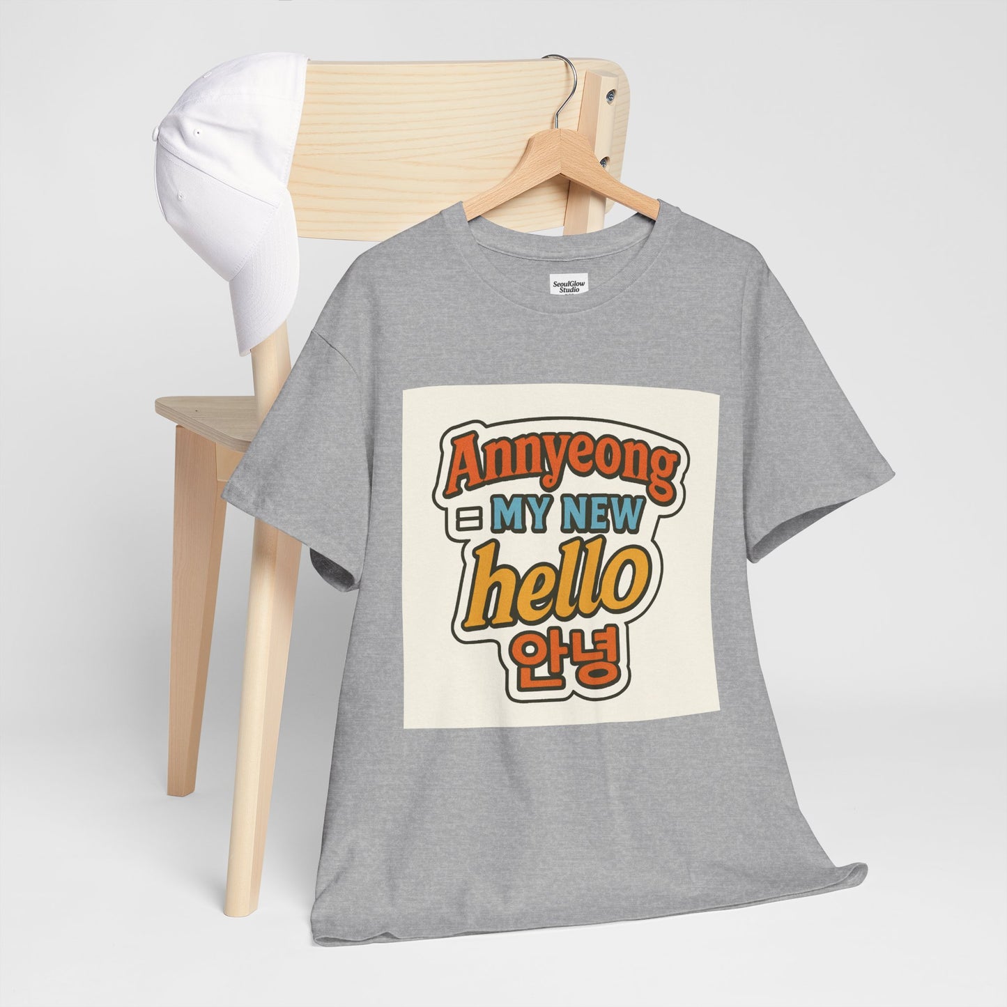 Annyeong!  Trendy Graphic Tee for Everyday Wear, Cute Unisex Tee, Perfect Gift for Friends, Stylish Casual Top, Korean-Inspired T-Shirt