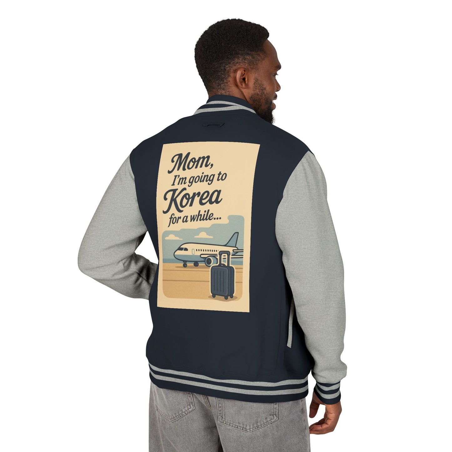Mom I'm Going to Korea Letterman Jacket - Travel