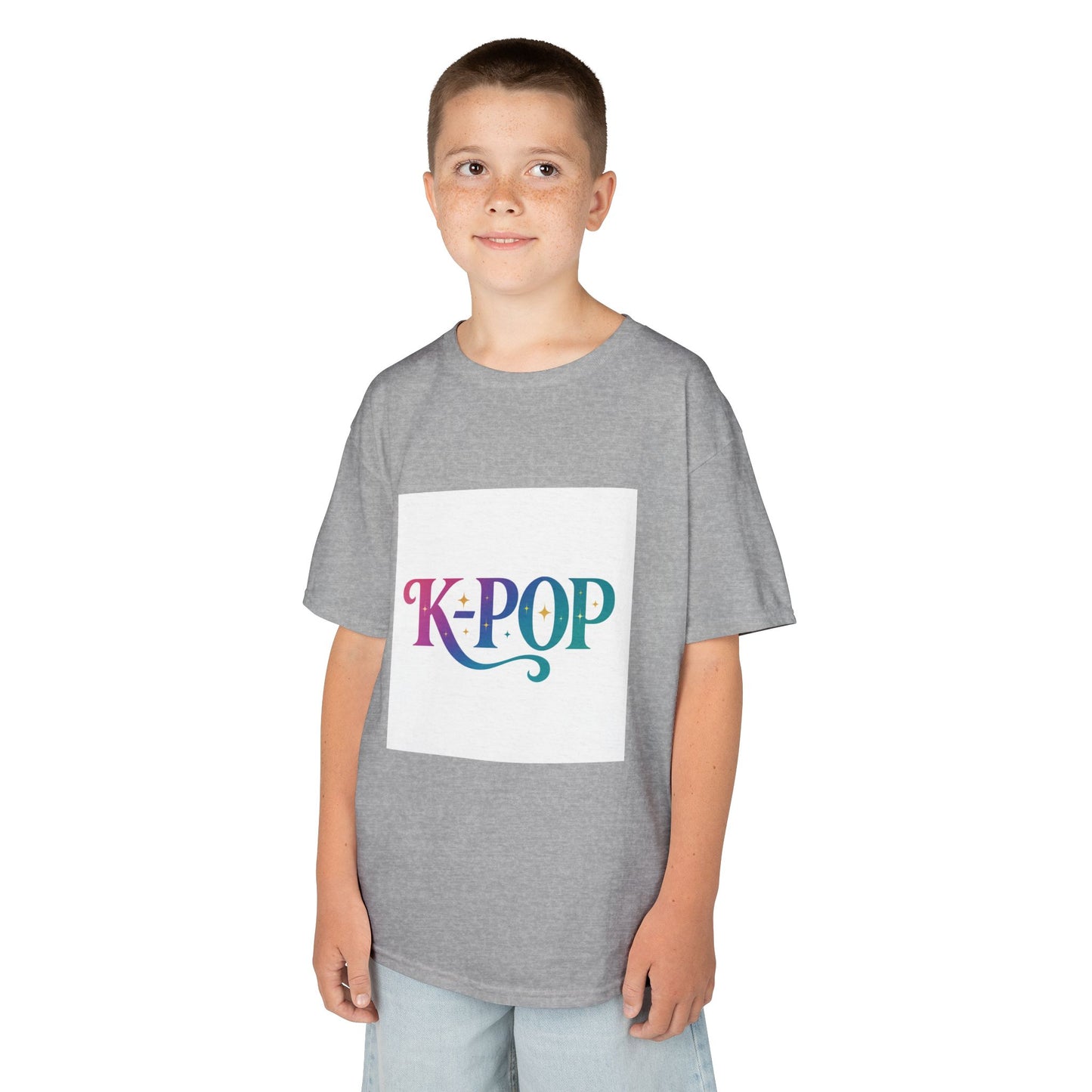 K-Pop Kids Cotton Tee, Perfect Gift for Young Fans, Birthday Present, Schoolwear, Casual Fashion, Music Lovers