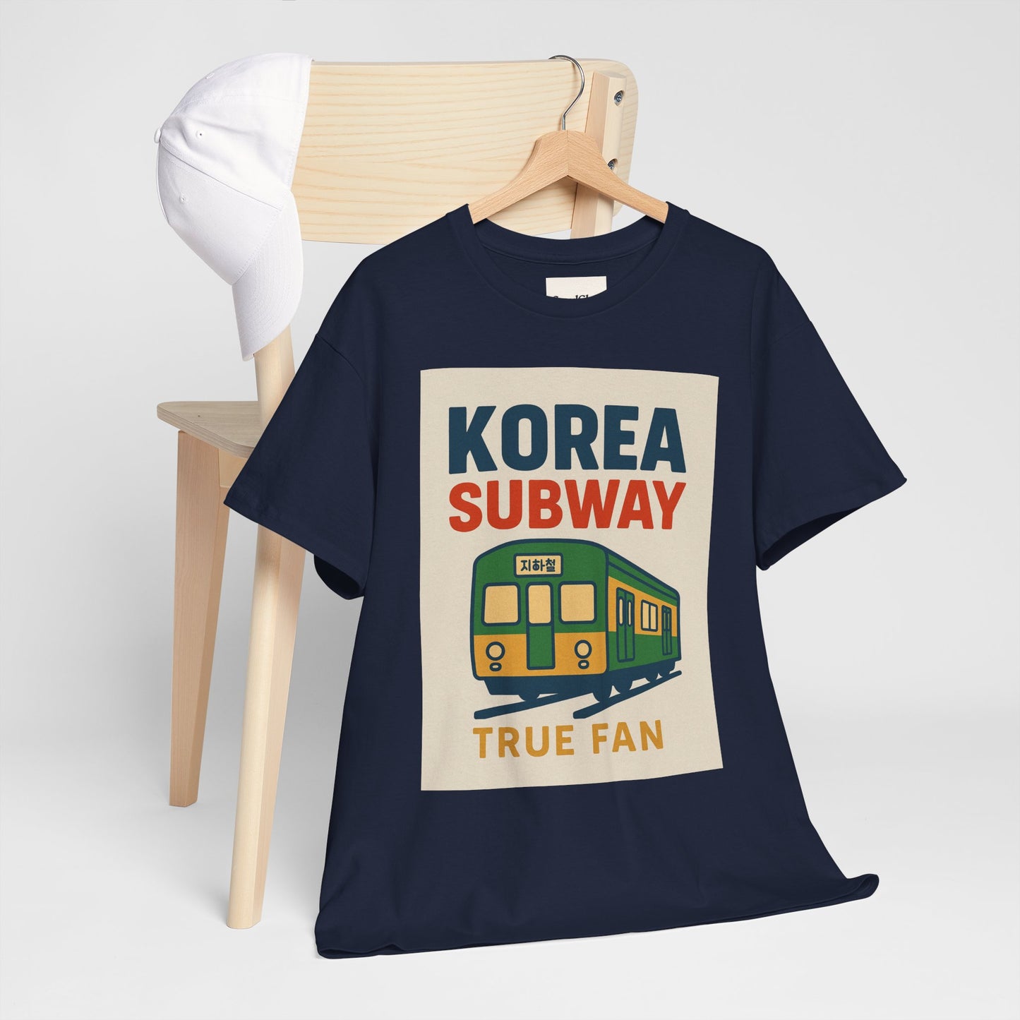 Korea Subway Fan Unisex Heavy Cotton Tee, Graphic Tee, Travel Shirt, Souvenir Shirt, Cool Casual Wear