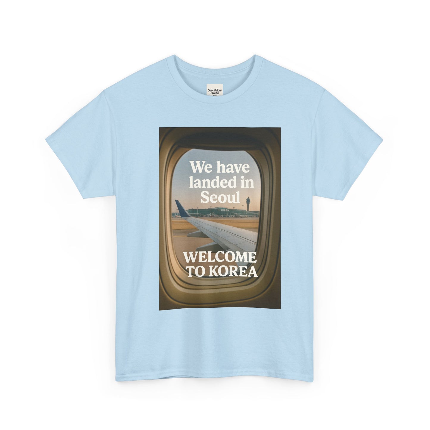 Landed in Seoul, Seoul Travel Tee - Welcome to Korea Unisex Cotton T-Shirt, Casual Travel Shirt, Gift for Travelers, Vintage Airplane Design Shirt, [...]