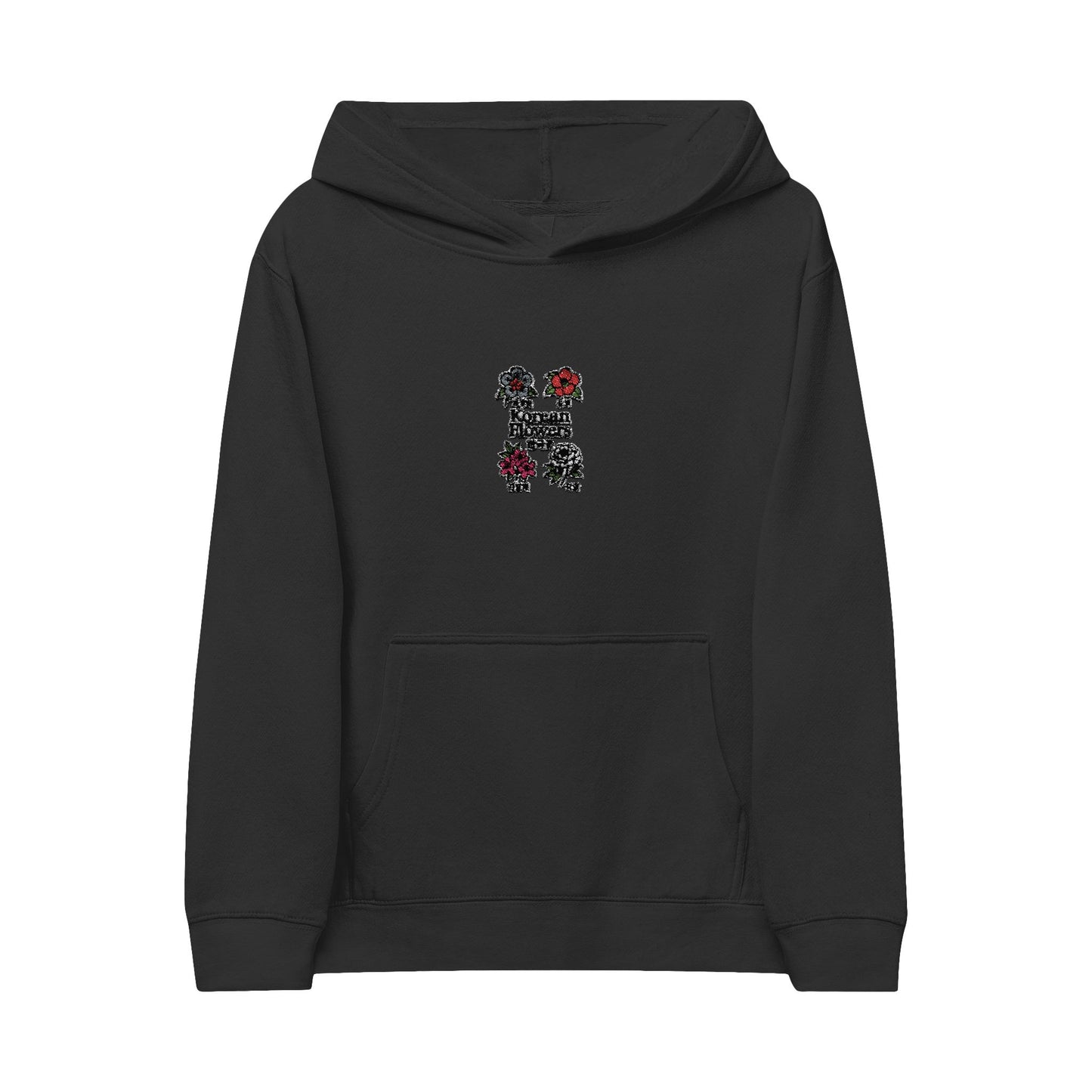 Embroidered Kids Fleece Hoodie with Korean Floral Design, Cozy Gift for Children, Perfect for Birthdays, Playdates, Lightweight Sweatshirt, [...]