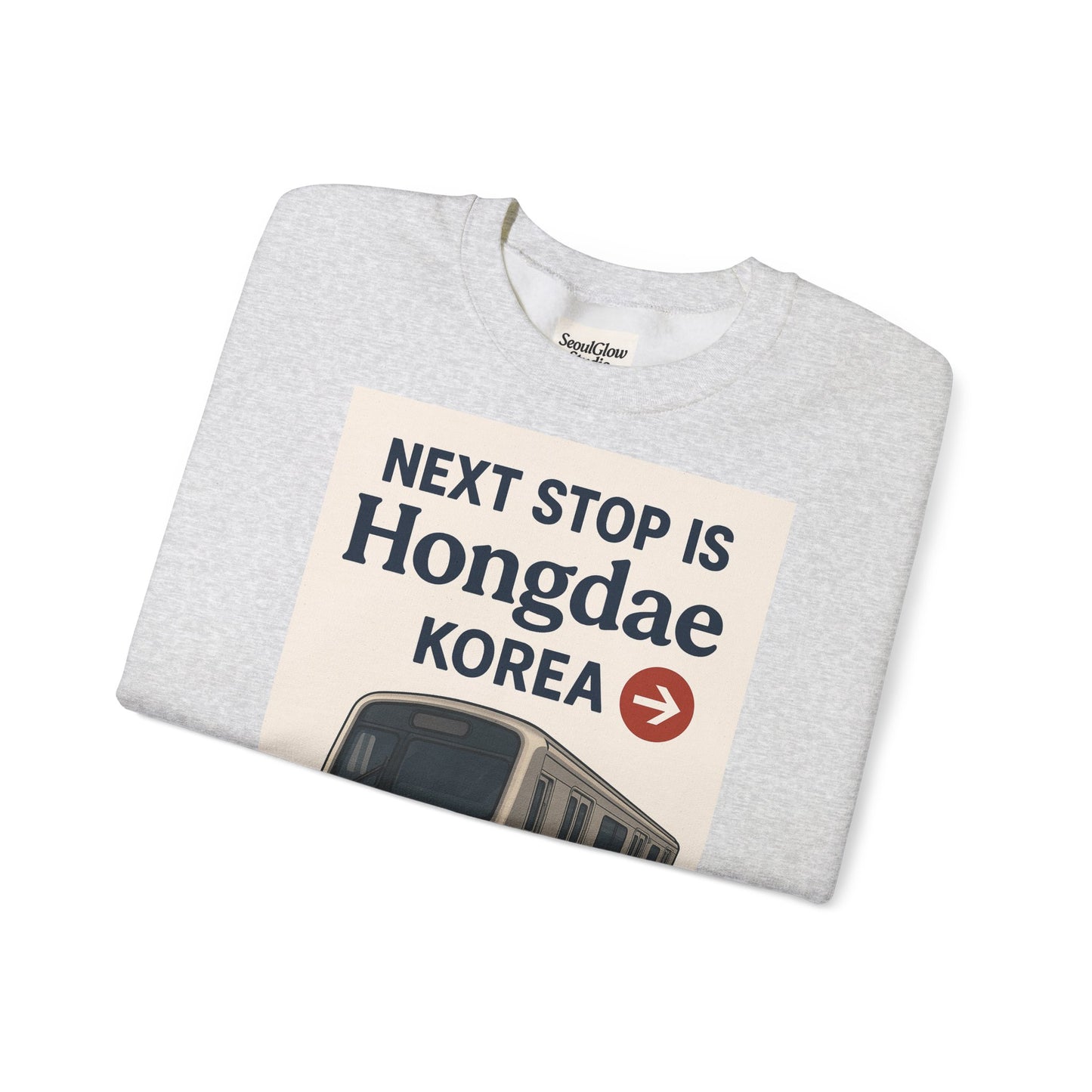 Hongdae Metro Sweatshirt, Seoul, Korea travel Unisex Crewneck, Perfect for Travelers, Urban Outfit, Gift for Transit Enthusiasts