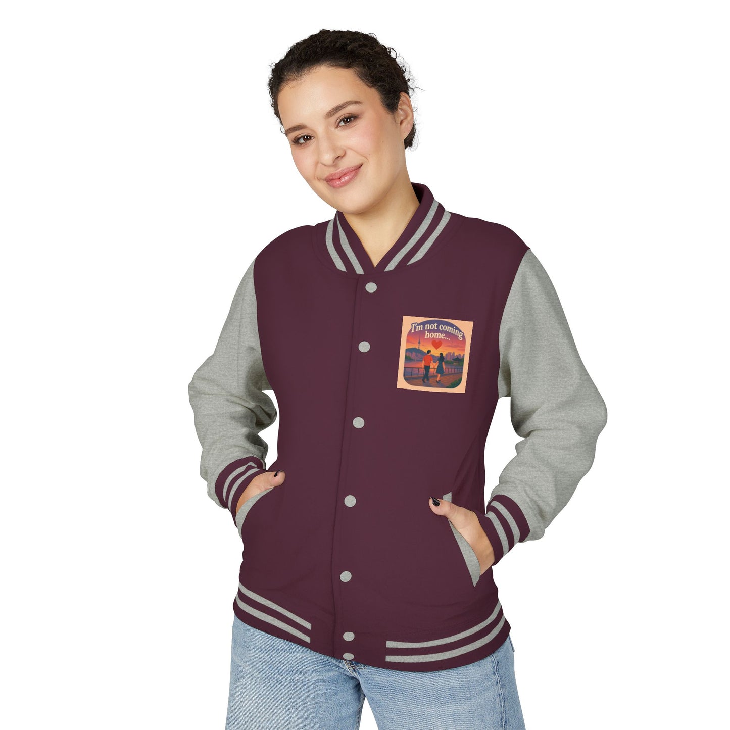Mom I'm Going to Korea Letterman Jacket - Travel