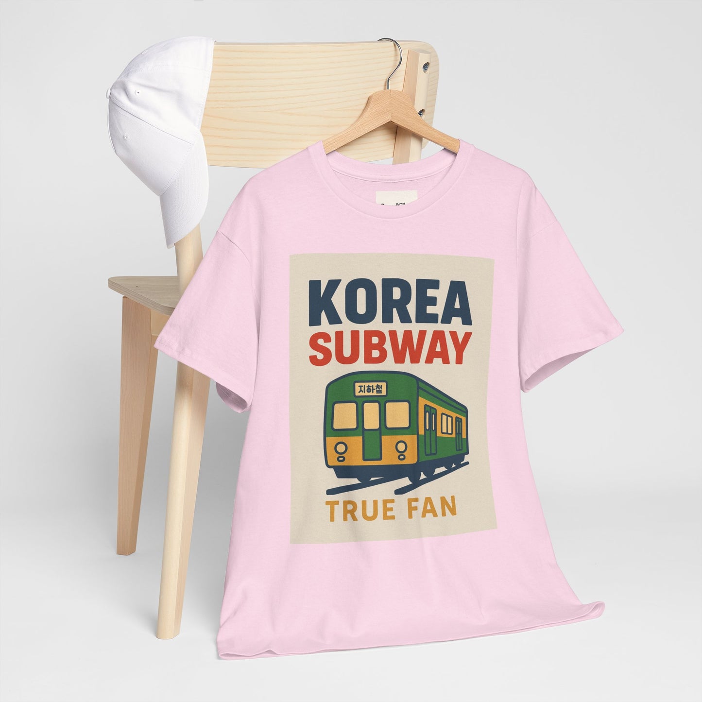 Korea Subway Fan Unisex Heavy Cotton Tee, Graphic Tee, Travel Shirt, Souvenir Shirt, Cool Casual Wear