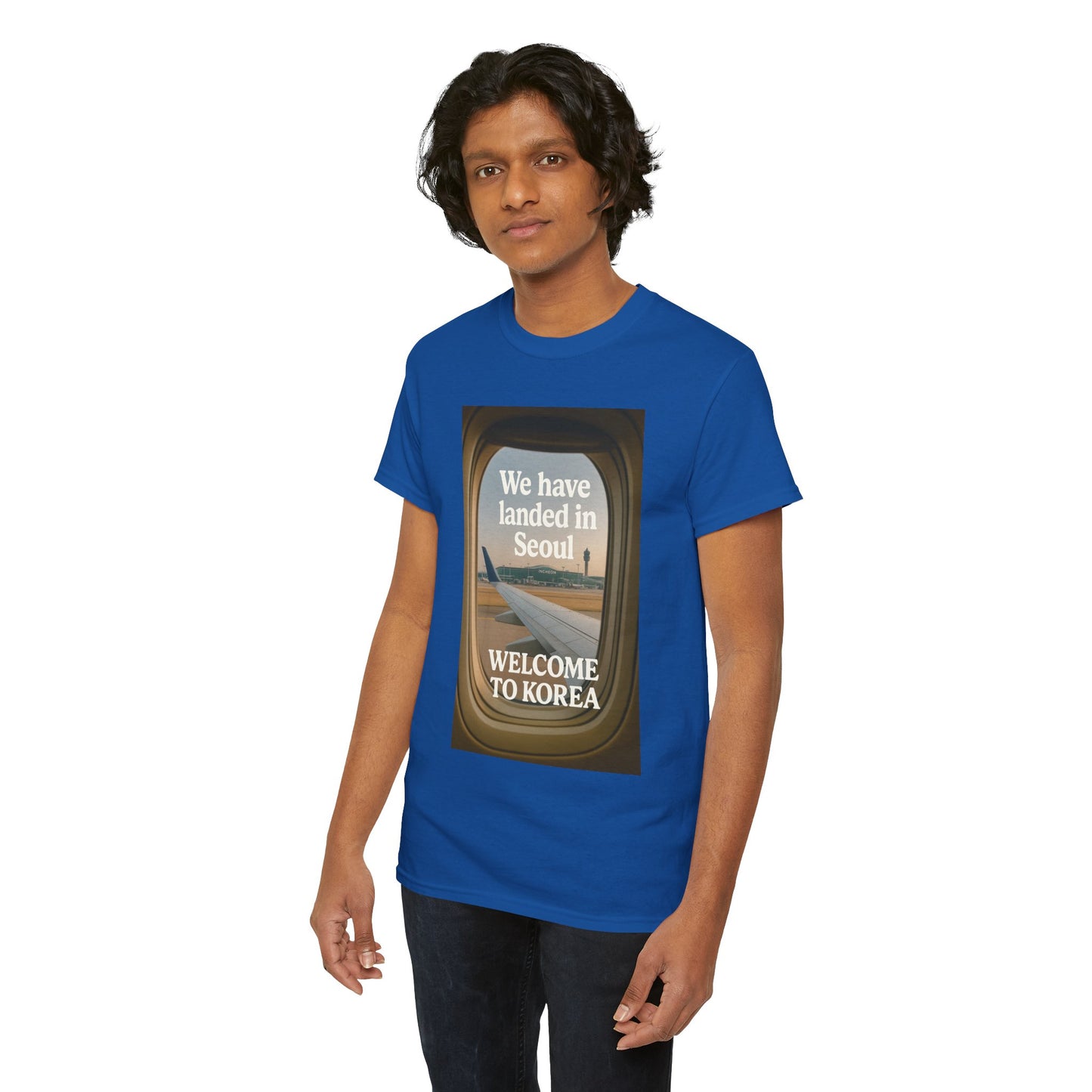 Landed in Seoul, Seoul Travel Tee - Welcome to Korea Unisex Cotton T-Shirt, Casual Travel Shirt, Gift for Travelers, Vintage Airplane Design Shirt, [...]
