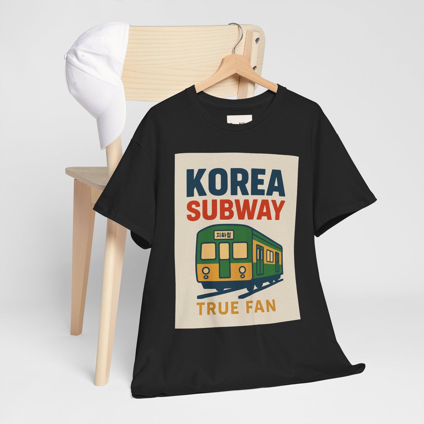 Korea Subway Fan Unisex Heavy Cotton Tee, Graphic Tee, Travel Shirt, Souvenir Shirt, Cool Casual Wear