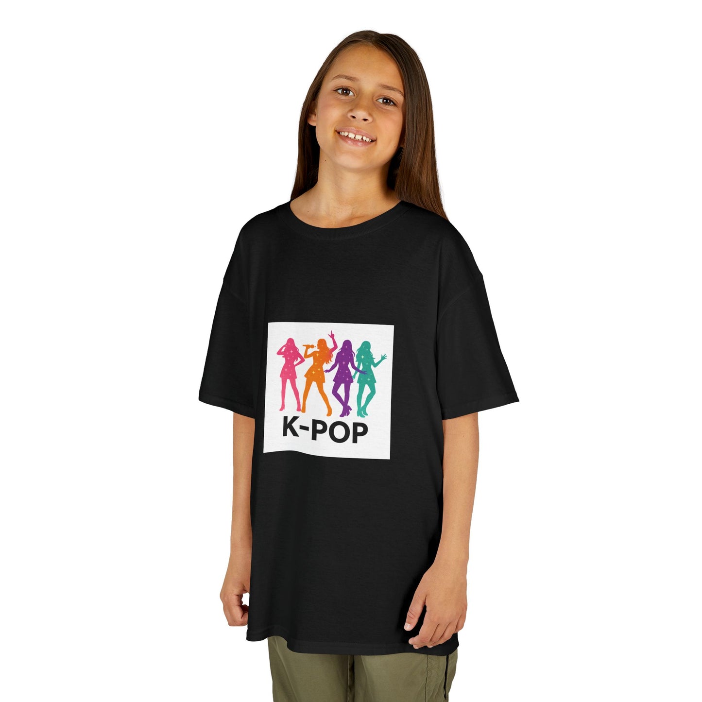 K-Pop Kids Tee, Fun Youth Shirt, Colorful Graphic Tee, Trendy Kids Apparel, Perfect Gift for Music Lovers