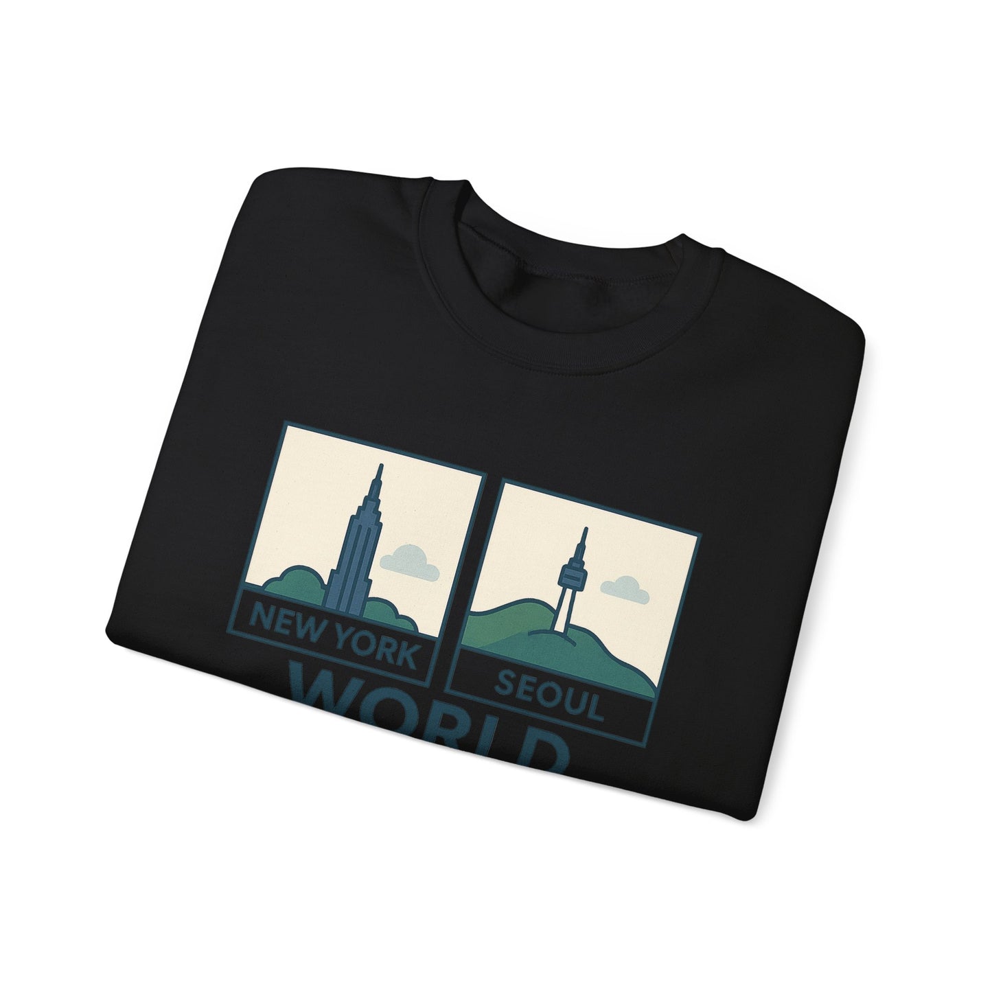 World City Crewneck Sweatshirt, Cozy Travel Sweatshirt, Unisex Souvenir Sweatshirt, New York Seoul Paris Roma Gift, Adventure Sweatshirt