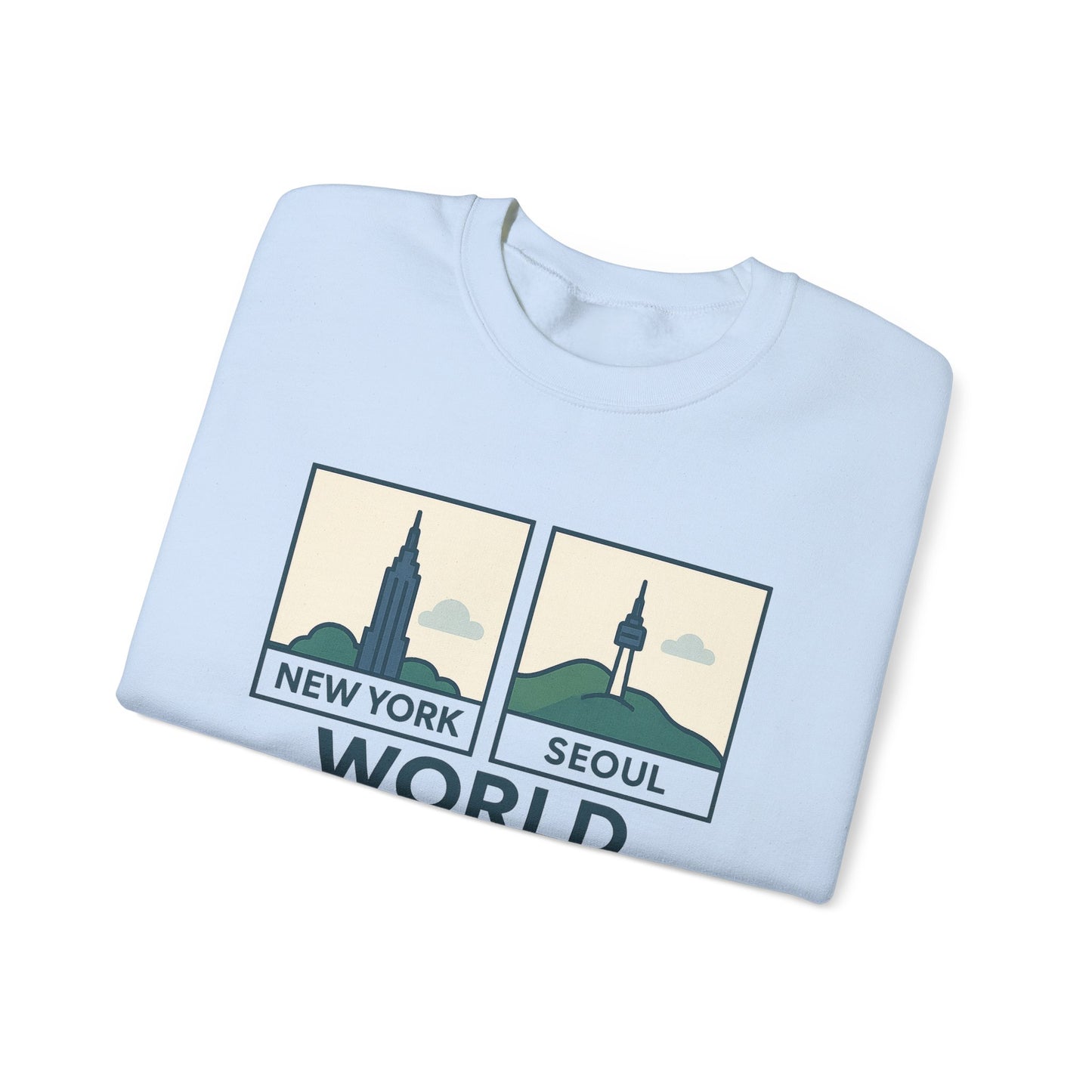 World City Crewneck Sweatshirt, Cozy Travel Sweatshirt, Unisex Souvenir Sweatshirt, New York Seoul Paris Roma Gift, Adventure Sweatshirt