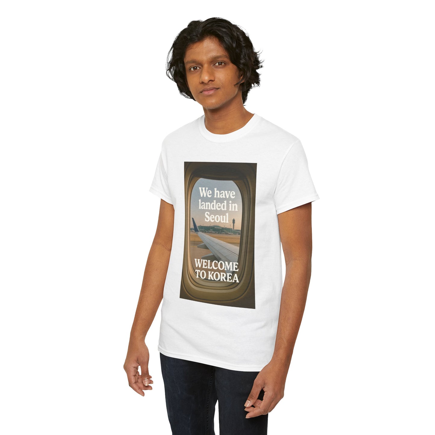 Landed in Seoul, Seoul Travel Tee - Welcome to Korea Unisex Cotton T-Shirt, Casual Travel Shirt, Gift for Travelers, Vintage Airplane Design Shirt, [...]